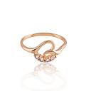 elegante cz / Legierung roségoldbeschichtet Mode Ring (0986-01022-19)