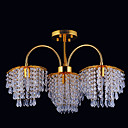 4-light Gold Color Bright Chrome K9 Crystal Chandelier (1069-J9856-X4)