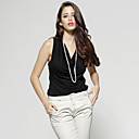 Back Perspective Lace Cowl Neck Sleeveless Vest / Women's Vests (FF-8503BE002-0789)
