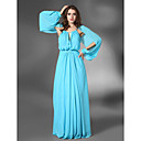 Chiffon Sheath/ Column Jewel Neckline Floor-length Evening Dress inspired by Rebecca Hall