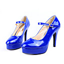 Patent Leather Upper High Heels Closed-toes Fashion Shoe (1131-811-2)