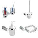 4-delige chroom messing badkamer accessoire set (1033-k2003a + k2002 + K2004 + k2008)