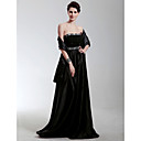 Sheath/ Column Strapless Floor-length Elastic Woven Satin Evening Dress