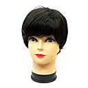 sem tampa 100% do cabelo humano da peruca de cabelo curto e preto em linha reta (0466-hmyy-029)