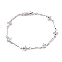 la mode cz zircon cubique et laiton avec bracelet plaqué platine (0801-hyb0036)