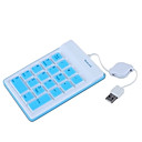 portatile a 18 tasti della tastiera in silicone numerica con cavo USB retrattile