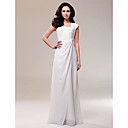 Chiffon Sheath/ Column Square Neckline Floor-length Evening Dress