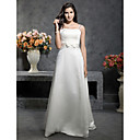 Princess A-line Floor-length Satin with Bow Wedding Dress