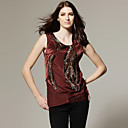 TS Handmade Beaded Design Sleeveless Blouse Shirt