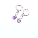 Fashion CZ Cubic Zirconia And Brass With Platinum Plated Earrings