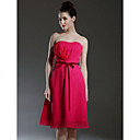 A-line Sweetheart Knee-length Chiffon Bridesmaid/ Wedding Party Dress