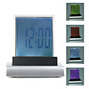 coloré translucide lcd horloge de bureau
