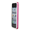 Stylish Protective Bumper Infinite Loop Frame Case for iPhone 4 (White-Translucent Pink)