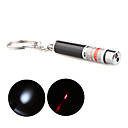 2 en 1 lampe de poche LED et pointeur laser rouge avec porte-clés noir