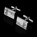Rectangular Zinc Alloy Cufflinks Groom Wear Accessories