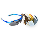 Sport-Sonnenbrille Rad Brille 5 UV400 polarisierte Linse mit blauem Rahmen