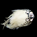 Gorgeous Feather With Rhinestones Wedding Headpiece