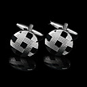 Round Zinc Alloy Cufflinks Groom Wear Accessories