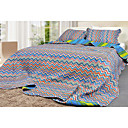 Zigzag Bedspread 3pcs Set (Blue)(1418)
