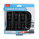 4 station de charge pour Nintendo Wii port noir