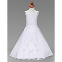 A-line Square Floor-length Lace Flower Girl Dress