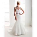 Trumpet/Mermaid Sweetheart Court Train Satin Wedding Dress