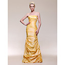 Trumpet/Mermaid Strapless Dropped Floor-length Taffeta Evening Dress