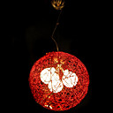 Modern Pendant with 3 Lights - Red Ball Shape Design