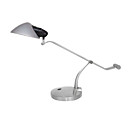 Metal Table Light with Adjustable Neck in Silver White (E27 Bulb Base)