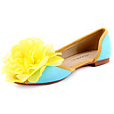 similpelle tacco alto basso chiuso toe in raso con i colori luna di miele di fiori shoes.more disponibili