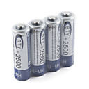 Bie 2500mAh NH-AA HR6 ensemble batterie rechargeable (4-pack)