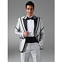 1 Button Center-vented Peak Lapel Wool Groom Wear/ Tuxedo/ Men's Suit Jacket and Pants (PMLFXZ0063)