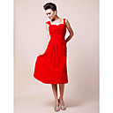 A-line Princess Sweetheart Tea-length Chiffon Mother of the Bride Dress