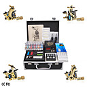 kit de tatuaje profesional con 4 cañones de hierro fundido y el suministro de energía lcd