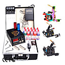 Kit de tatouage avec 3 machines à écran LCD de puissance et 10 d'encre couleur