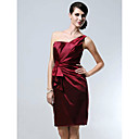 Stretch Satin Sheath/Column One Shoulder Knee-length Cocktail Dress inspired by Katherine Heig