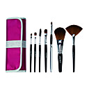 populart-7 stuks compacte borstel set met gratis lederen etui