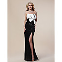 Sheath/ Column Strapless Floor-length Sequined Chiffon Evening Dress