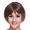 Part Hand Tied Capless High Quality Synthetic Gray Brown Bob Hair Wig