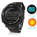 Unisex Waterproof Solar Powered Automatic Wrist Watch (Black, Chronograph, Alarm and EL Light)