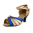 Sparkling Glitter Upper Ballroom Dance Shoes High Heel Latin Shoes for Women