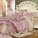 Elegant Jacquard 4-piece Queen-size Duvet Cover Set