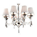 Lámpara Chandelier Moderna de Cristal de Tela con 8 Bombillas - GOLETA