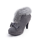 Suede Upper Chunky Heel  Ankle Boots With Bowknot/Fur Party/ Evening Shoes More colors Available