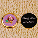Personalized Ringstones Pink Flower Compact Mirror