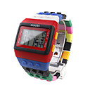 Rainbow - Unisex Block Brick Style Wrist Watch with Night Light