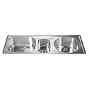 41 pulgadas de acero inoxidable, fregadero de la cocina bajo cubierta (tres platos)