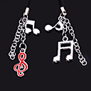 Musical Note Cell Phone Charms (set of 6 pairs)