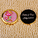 Personalized Ringstones Pink Rose Compact Mirror