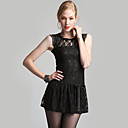 ts flirty nero mini abito in pizzo